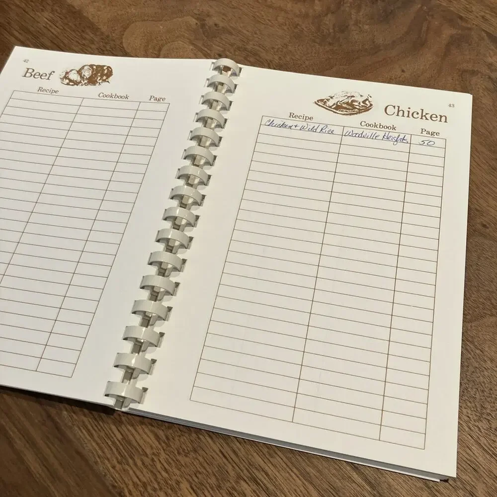 Vintage 1996 COOKBOOK ORGANIZER by Dot Gibson -‎ Mostly Unused VTG